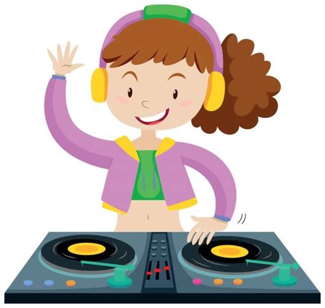 Royalty Free Female Dj Clip Art Vector Images And Illustrations Istock