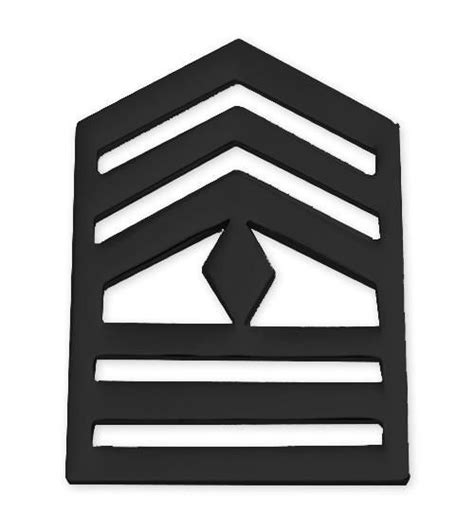 Rotc First Sergeant Sta Brite Black Rank Pin On Rotc Ranking Sergeant