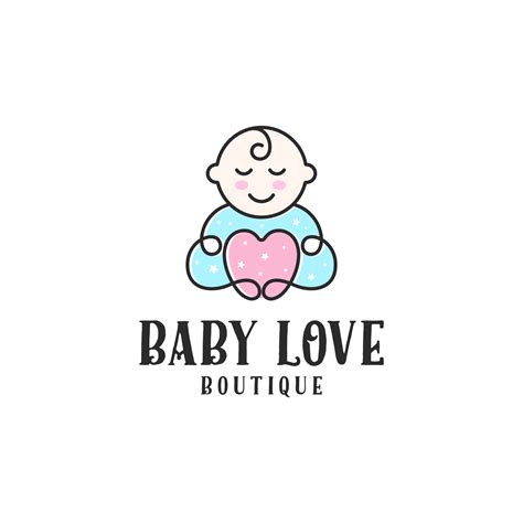 Cute Baby Logo Design Template 7558966 Vector Art At Vecteezy