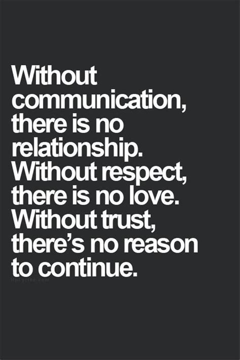 Without Communication There Is No Relationship Without