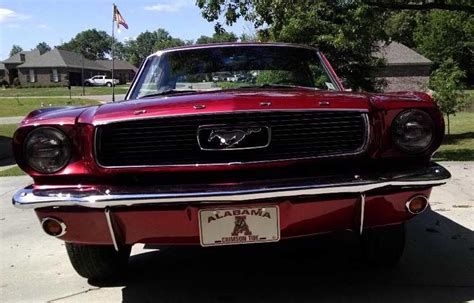 1st Gen Candy Apple Red 1966 Ford Mustang 6 Cylinder For Sale