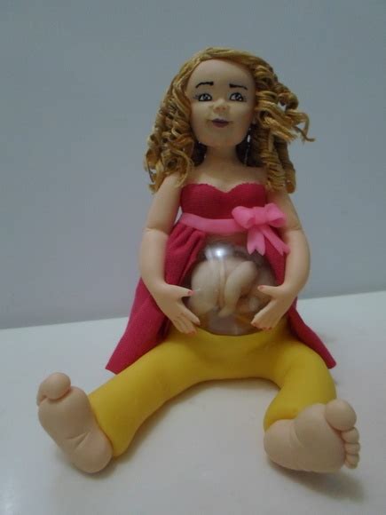 Gravida com bebê no útero no Elo7 Arte em Biscuit by Rachel 4A8CFA