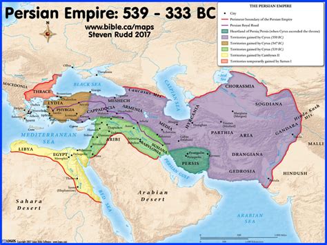 Bible Maps Successive World Kingdoms Persian Empire Map Bible