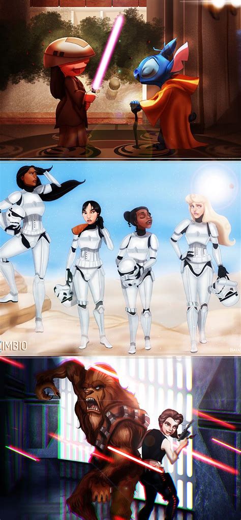 an artist combined disney characters and star wars to create an amazing mashup disney star