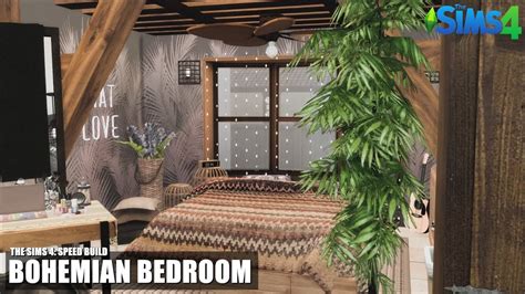 The Sims 4 Bohemian Bedroom Speed Build Youtube