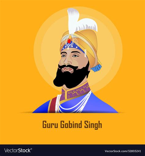 A Banner For Happy Guru Gobind Singh Jayanti Vector Image
