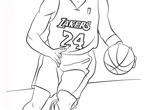100% free coloring page of lebron james. Nba Basketball Coloring Kobe Bryant Coloring Pages