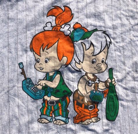 90s Flintstones Tee 1990s Vintage Pebbles And Bamm Bamm T Shirt 90s