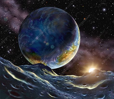 Based on a story by o'bannon and ronald shusett. Alien planet - Stock Image - R650/0149 - Science Photo Library