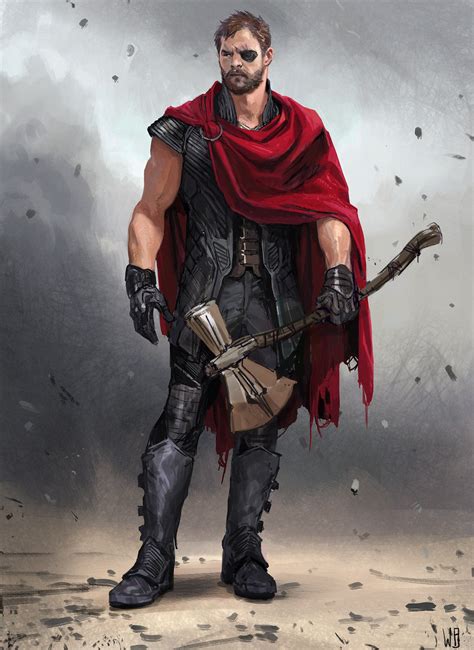 Avengers Infinity War Concept Art An Early Concept For Thor