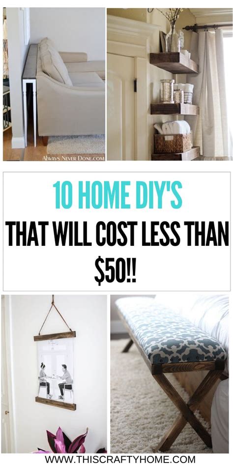 10 Diy Home Projects You Can Do For Less Than 50 Home Diy Diy Home