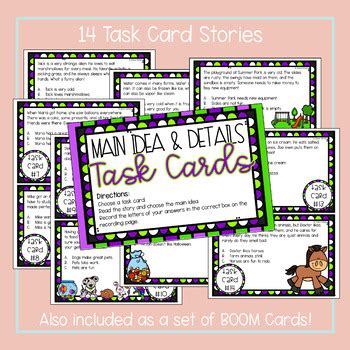 ↑card * * * card file, a collection of systematically useful english dictionary. Main Idea Task Cards by Jessica D Vicknair | Teachers Pay Teachers