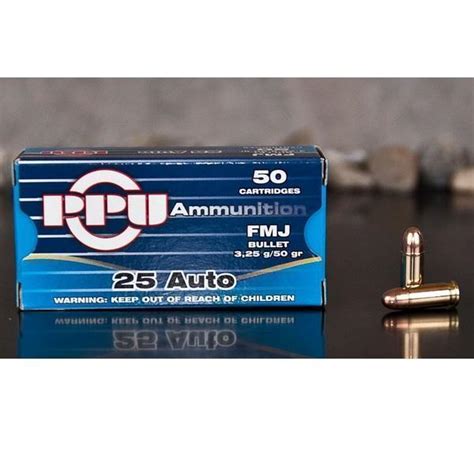 Ppu 25 Auto 50 Gr Fmj 50 Rnds 2184 Buyers Club Price Shown