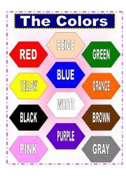 THE COLORS  ESL worksheet by CHARMED ONE