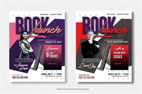 Book Launch Flyer Template In 2022 Flyer Template Flyer Book Launch