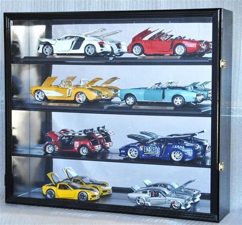Holds 8 118 Scale Diecast Model Car Display Case Cabinet Lockable