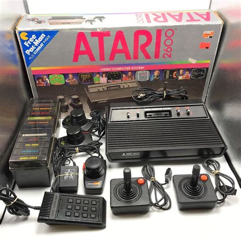 Atari 2600 Vader Console Game System Bundle Complete Works Perfect