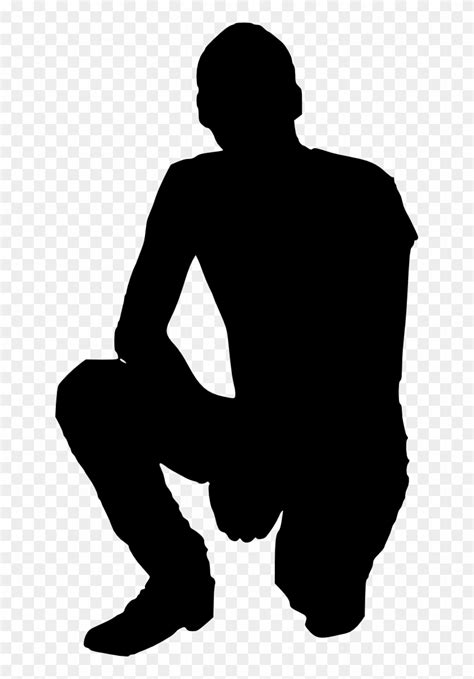 Download Free Download Person Crouching Silhouette Png Clipart Png
