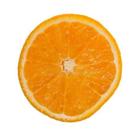 Tranche Orange Et Feuille Orange Disolement Sur Le Fond Blanc Image