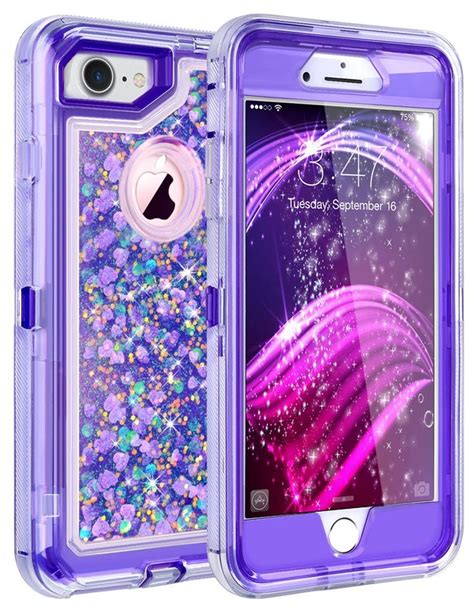 Iphone 8 Plus Case Iphone 7 Plus Case Coolden 3d Glitter Sparkle Dual