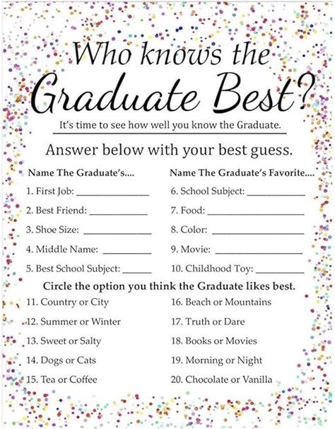 Grad Party Free Printable Graduation Party Games Web This Free