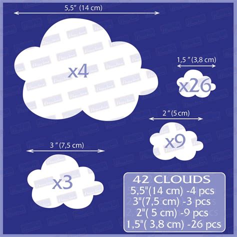 Cloud Wall Decals Wall Decals Small Clouds Vinyl Wall Etsy