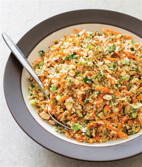 Bulgur Salad With Carrots And Almonds Daily Mediterranean Diet