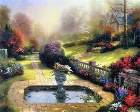 49 Best Thomas Kinkade Gardens Gates And Gazebos Images On Pinterest