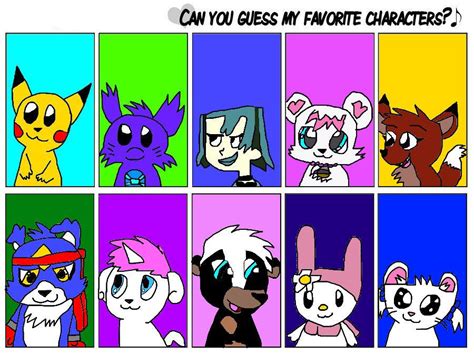 Favorite Characters Meme By Skunkyrainbow270 On Deviantart