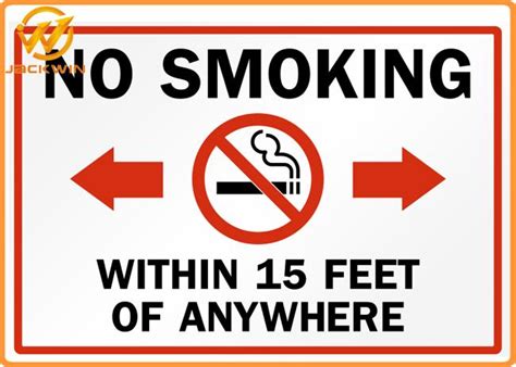 Outdoor No Smoking Warning Signs High Intensity Reflective Smoking