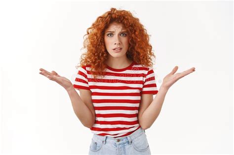 What Wrong You Redhead Curly Haired Young Freak Out Complaining Woman
