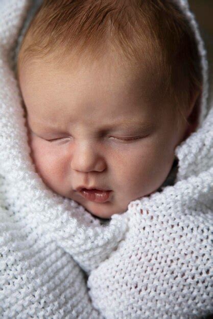 Premium Photo Close Up Portrait Of Cute Baby Sleeping