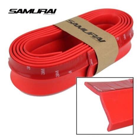 Universal use for all types of bumper and skirting. SAMURAI Rubber Skirt 3M 2.5 Meter Universal Car Bumper ...