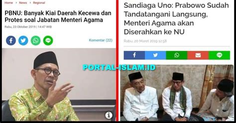 Usulan diterapkan di lingkungan instansi pemerintah. NU Sekarang Protes Jatah Menteri Agama, Dulu Prabowo ...