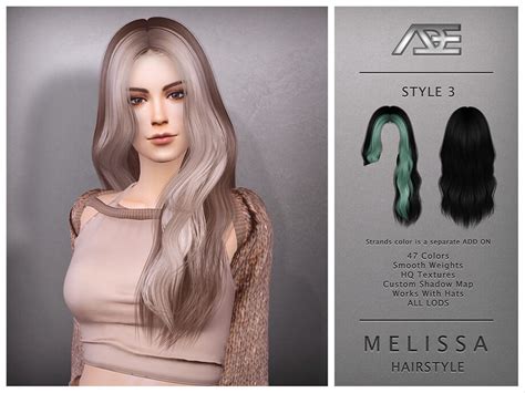 Melissa Style 3 Hairstyle The Sims Book
