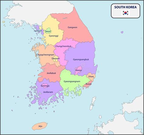 Political Map Of South Korea