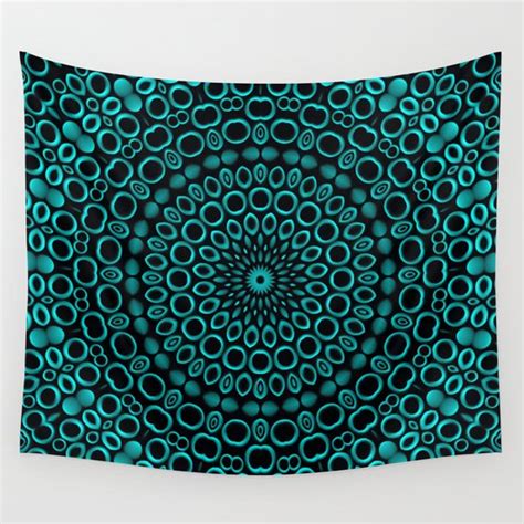 Teal Mandala Wall Tapestry By Lyle Hatch Society6