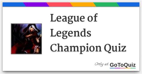 League Of Legends Champion Quiz