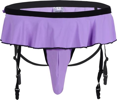 iiniim mens sexy sissy pouch panties skirted mooning girly bikini briefs suspender garter thongs