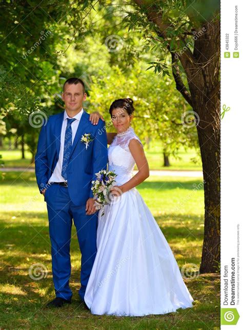 Happy Bride And Groom On Their Wedding Stock Photo Image Of Beautiful