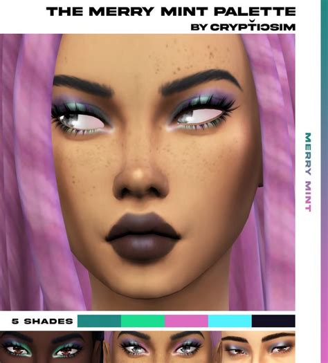 The Merry Mint Palette Crypticsim On Patreon Sims 4 Cc Makeup The