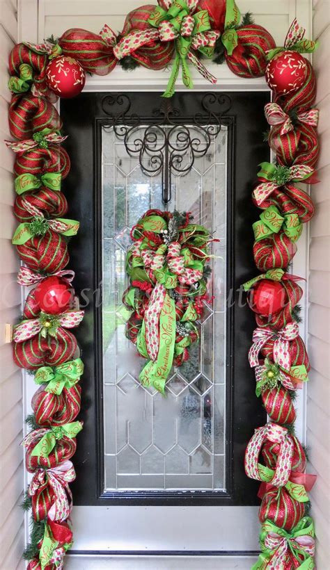 Christmas Wreath With Matching Garland Christmas Decor Door Garland