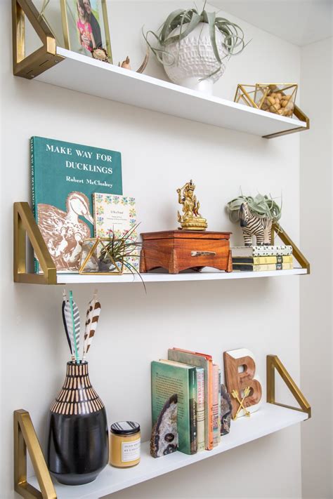 Inspired displays unique shelves creative kids room via. 12 Ways to Decorate With Floating Shelves | HGTV's ...