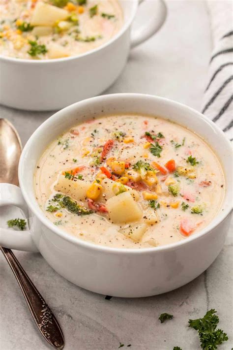 Creamy Vegetable Soup Recipe Valentinas Corner