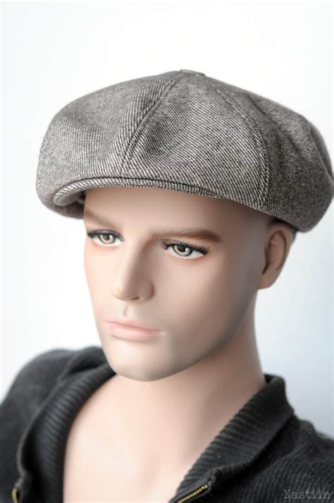 Oversize Newsboy Cap Beige Wool Hat Men Newsboy Hat Peaky Etsy