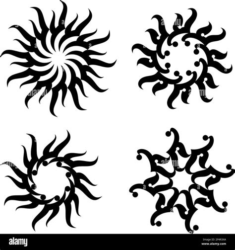 Tribal Tattoo Sun Vector Illustration Stock Vector Image Art Alamy