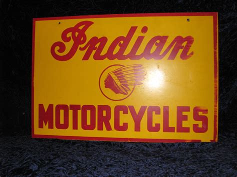 Vintage Indian Motorcycle Sign Collectors Weekly