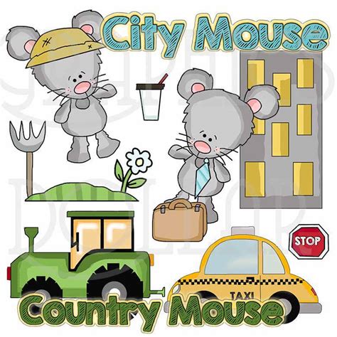 Country Mouse City Mouse Clip Art Graphics Dollar