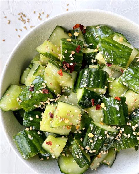 asian smashed cucumber salad — dr tara s sunshine