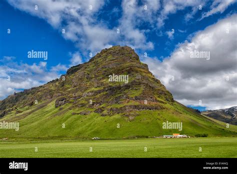 South Iceland Scenery Near Eyjafjallajokull Glacier Iceland Stock